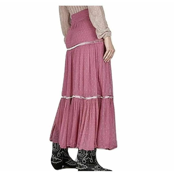 Free People Womens Skirt  Light Purple Boho NWT - Picture 2 of 9